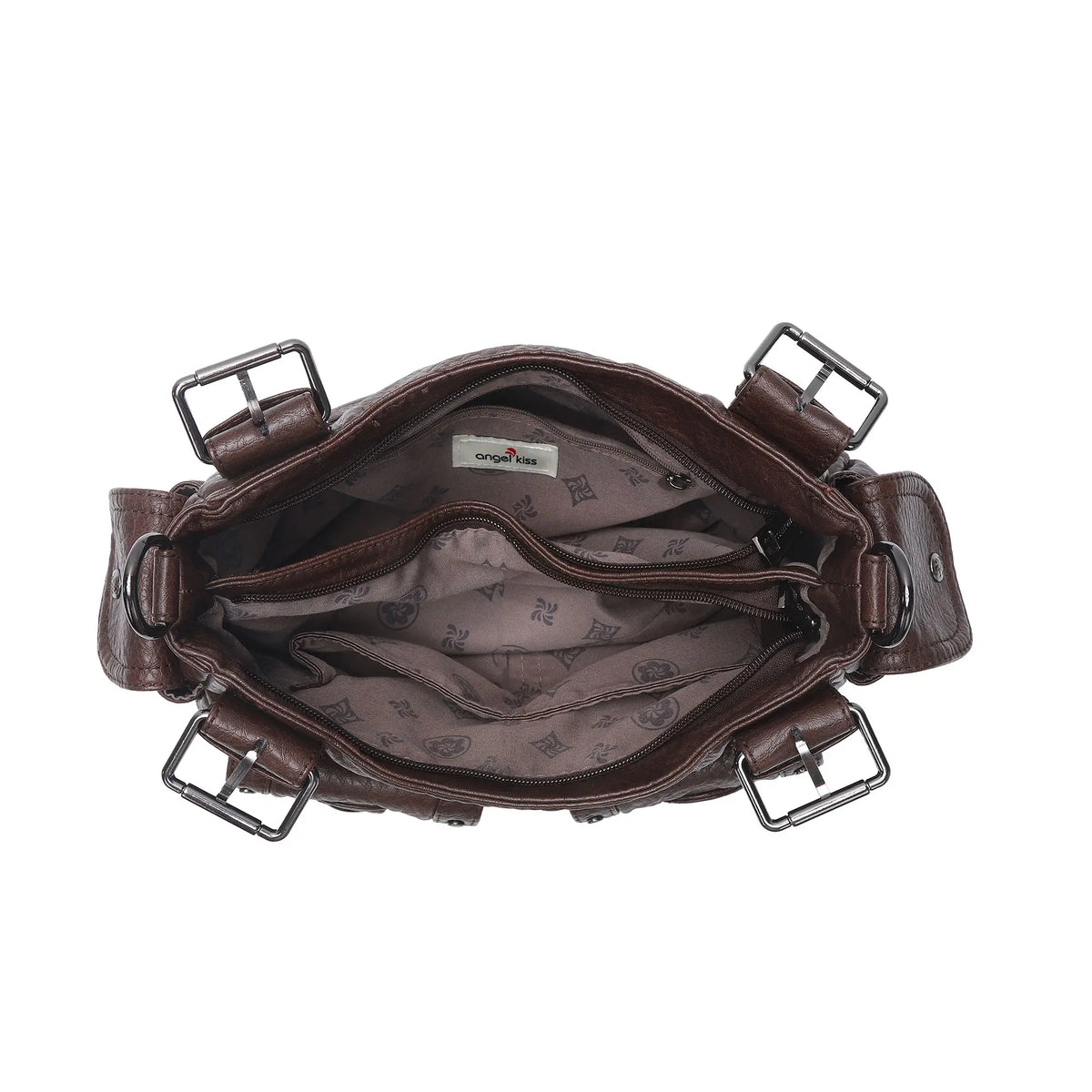 Vintage Y2K Studded Multi-Pocket Semi-Soft Tote Shoulder Bag