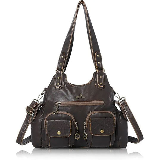 AngelKiss Tie-Dye Artistic Handbag with Crossbody Strap