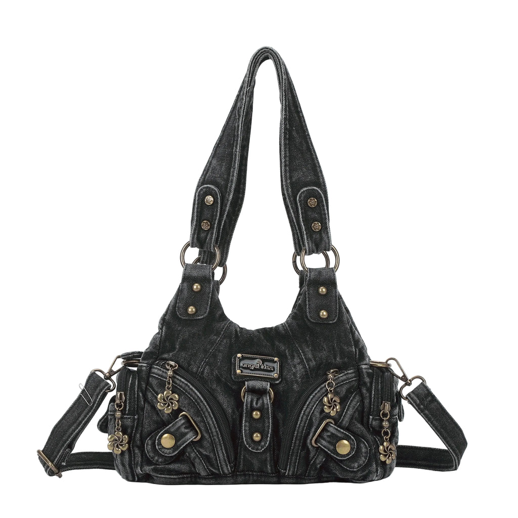 Vintage Denim Crossbody Wallet & Pures