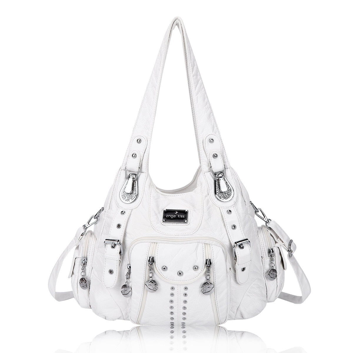 Structured Eco-Friendly Shoulder & Crossbody Bag with Multi-Pockets