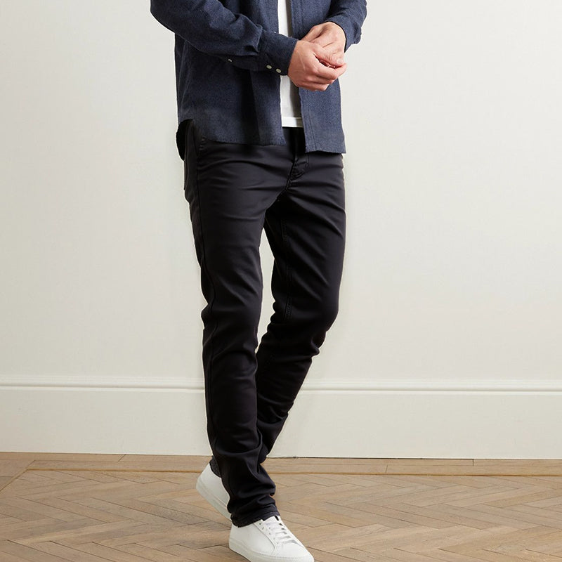 👖Men’s Casual Slim-Fit Solid Color Pants+Belt