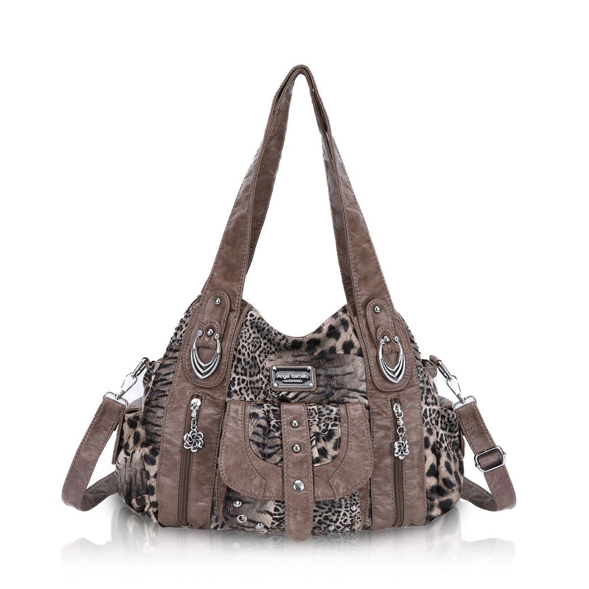 Retro Leopard Print Spacious Wandering Tote Bag