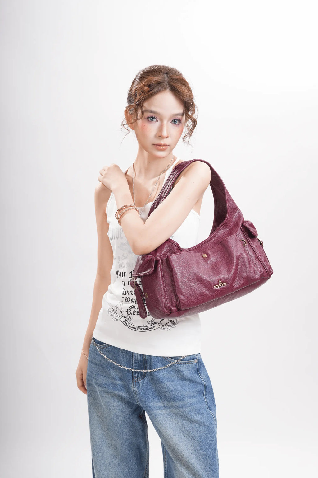 Vintage Crescent Hobo Underarm Shoulder Bag