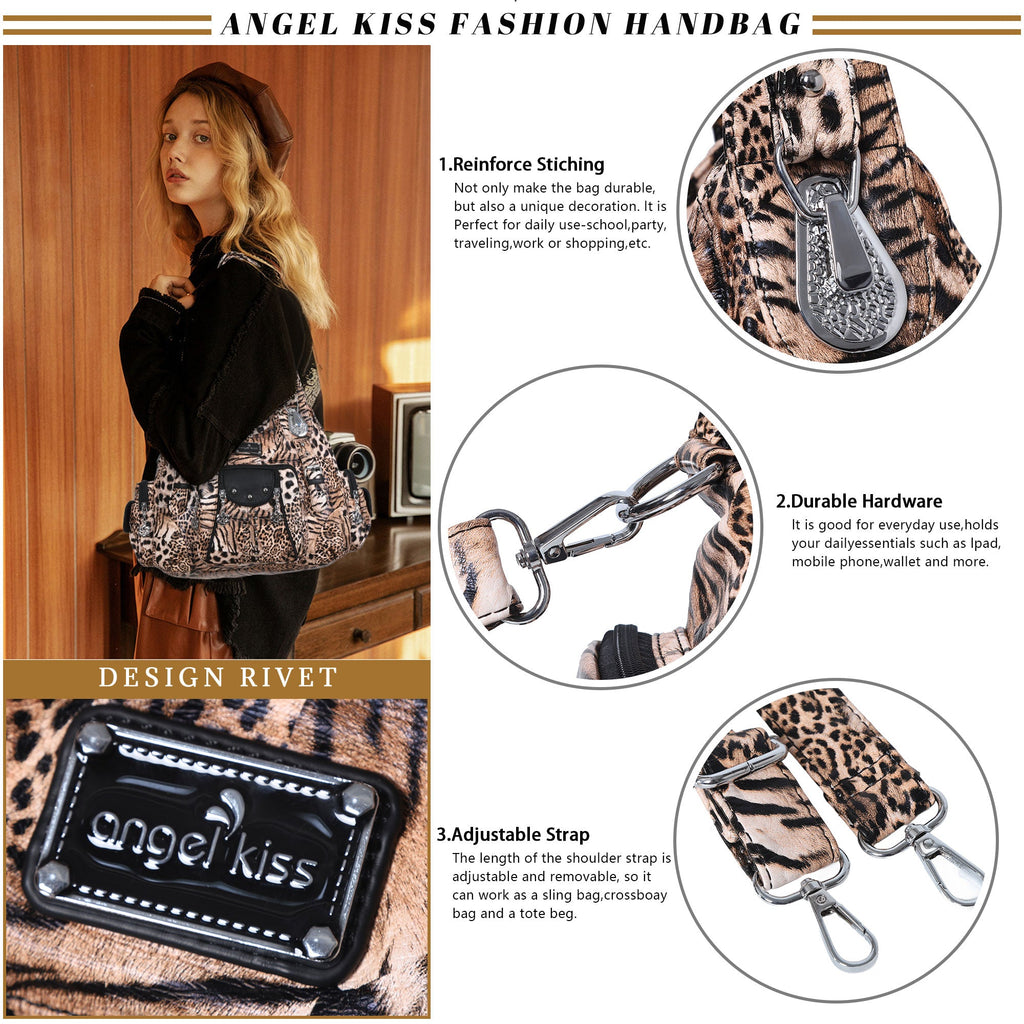 Faux Leather Leopard Print Shoulder Bag · Crossbody Purse For Women
