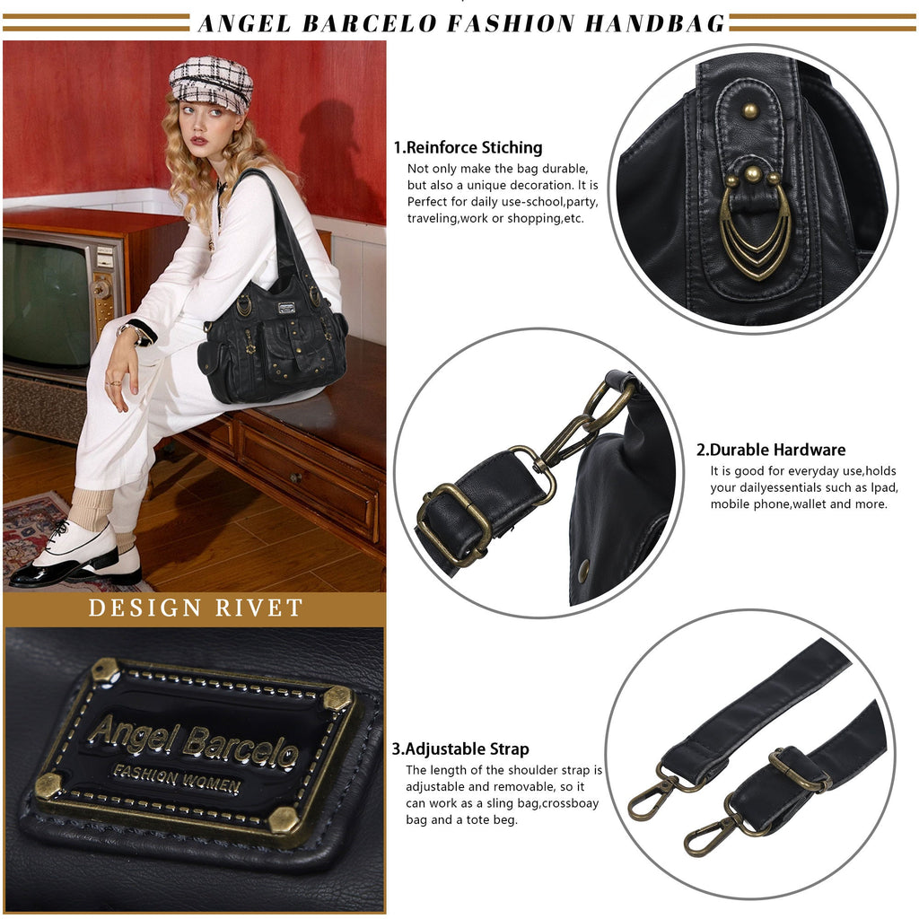 Vintage Luxe Relaxed-Shape Hobo Handbags
