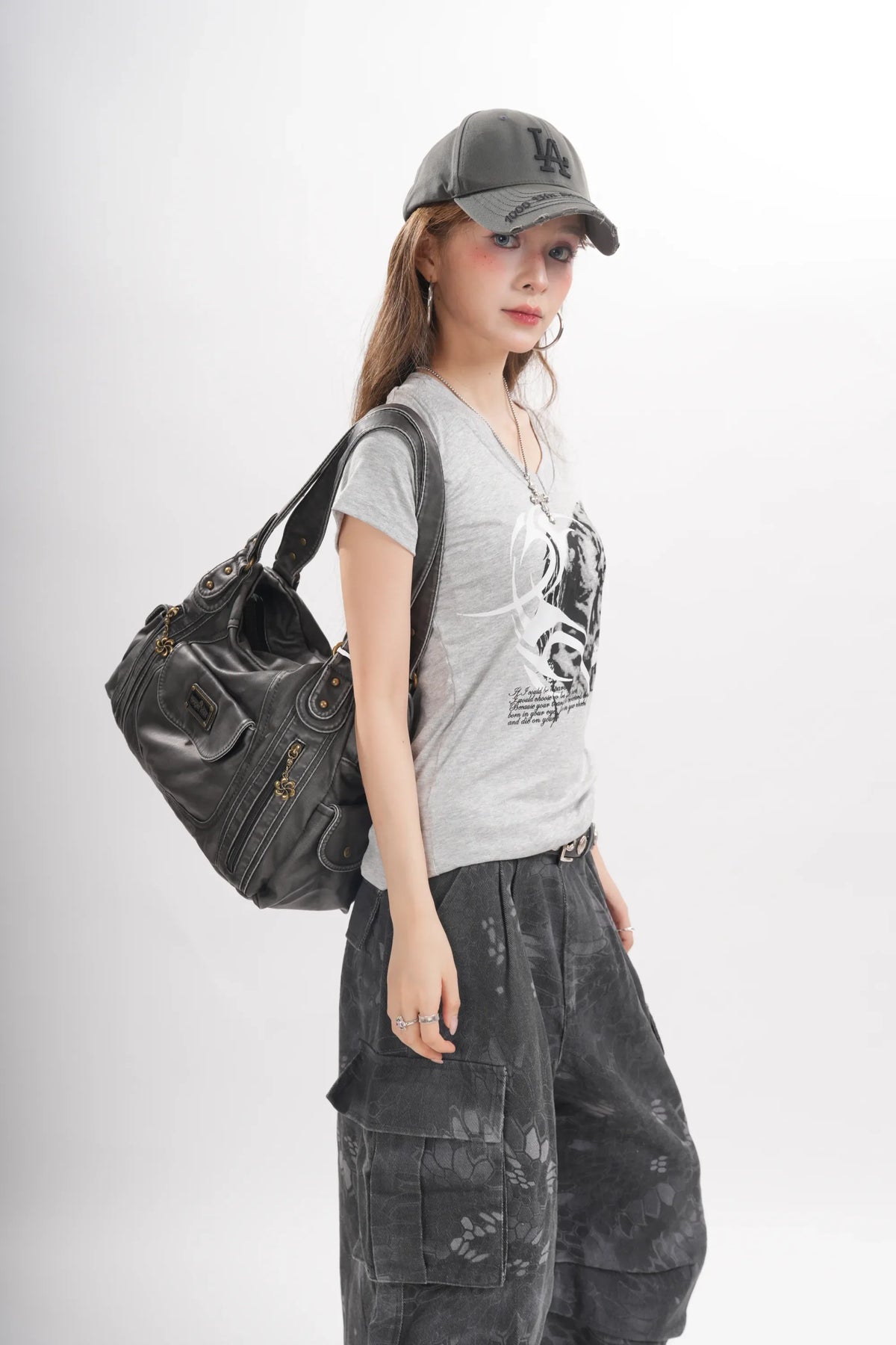 Women Handbag With High Quality Washed PU Multi Purpose Tote Bag