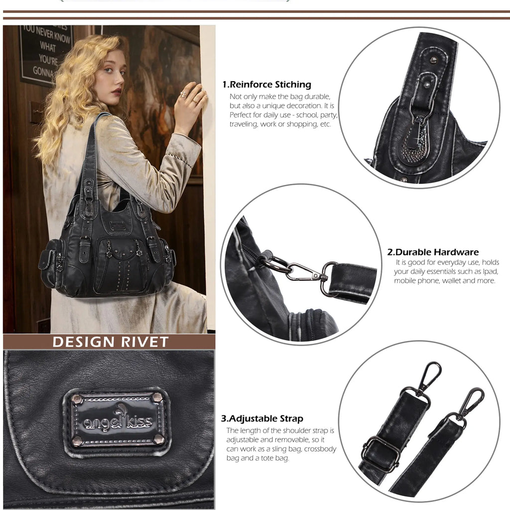 Vegan Leather Shoulder Bag · Tote & Crossbody · Soft yet Structured