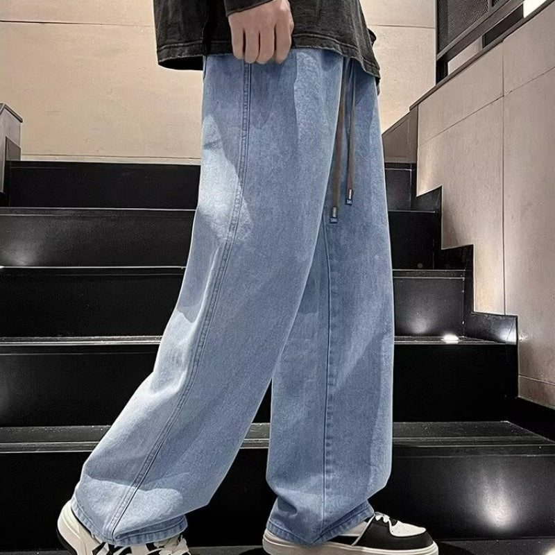 Men's Casual Loose Fit Wide Leg Jeans