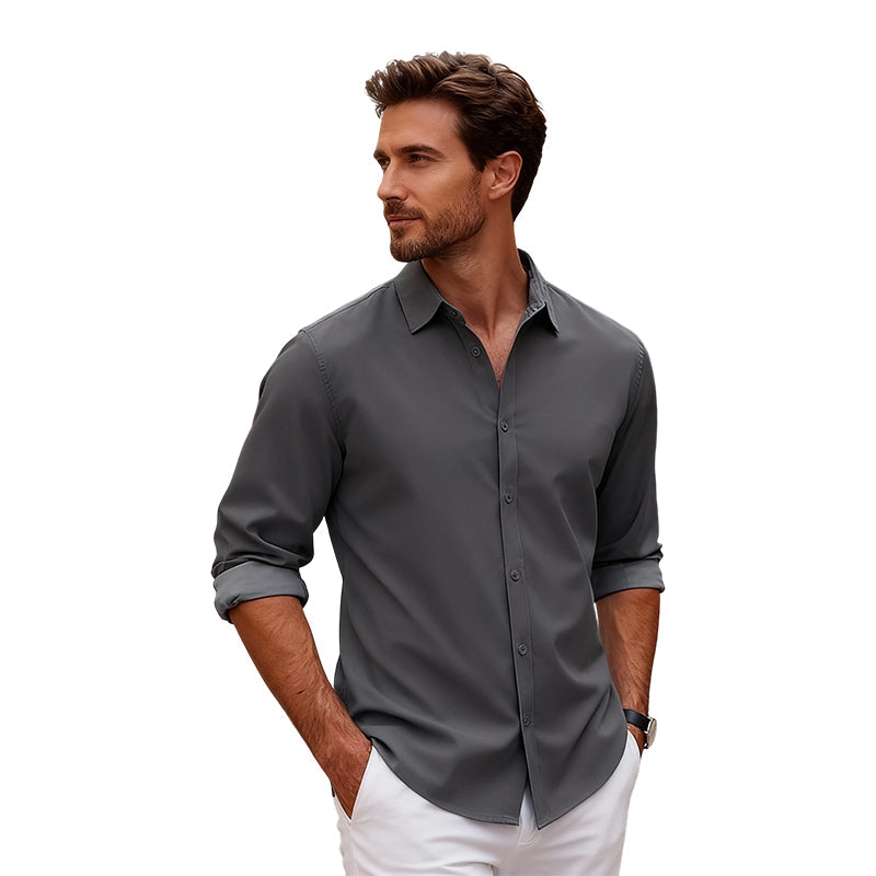 Men's Classic Long-Sleeve Button-Down Shirt