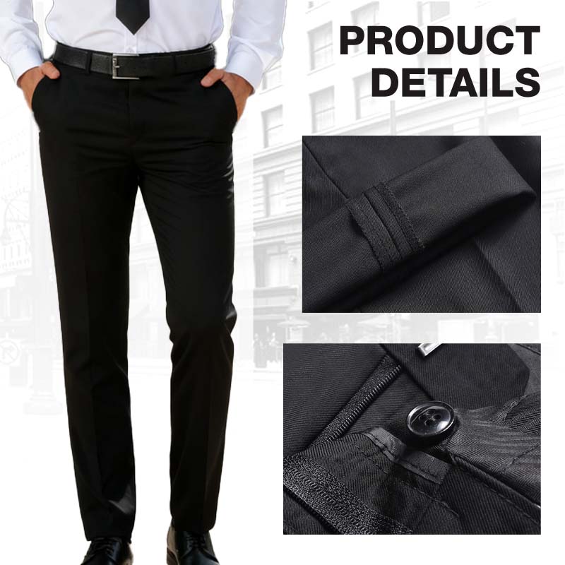 Men's Classic Fit Lightweight Casual Stretch Suit Pants